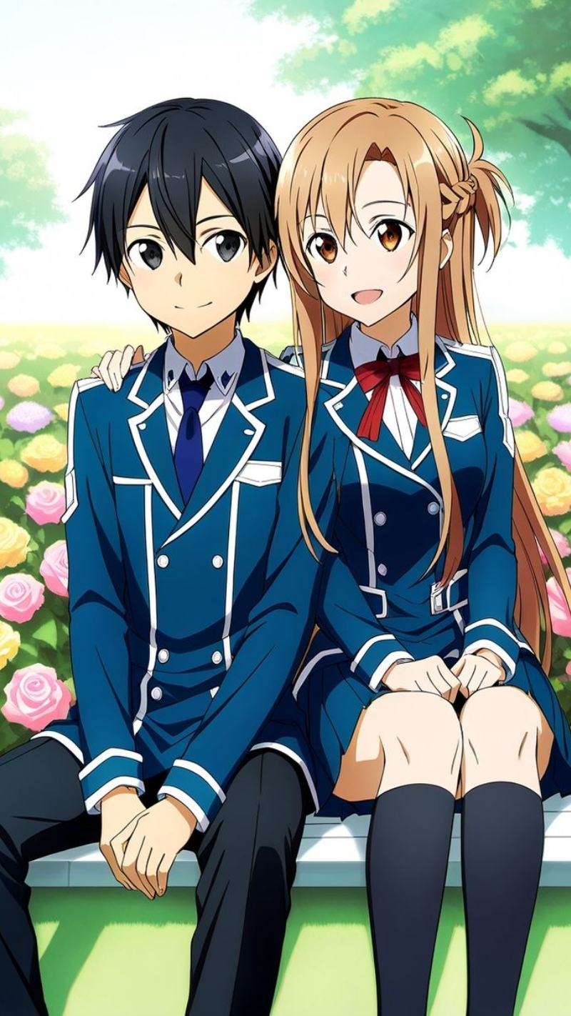 Hình ảnh nền Kirito và Asuna lãng mạn