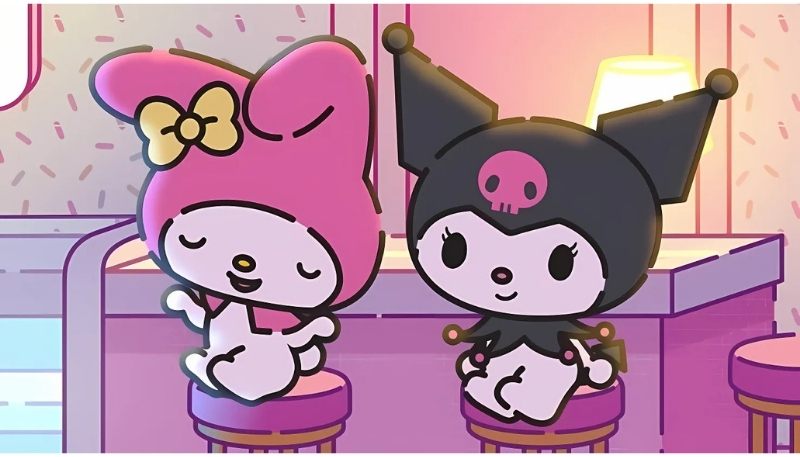 Ảnh nền kuromi và cinnamoroll cute