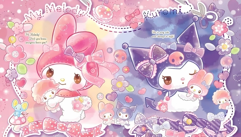 Ảnh nền kuromi và melody đáng yêu