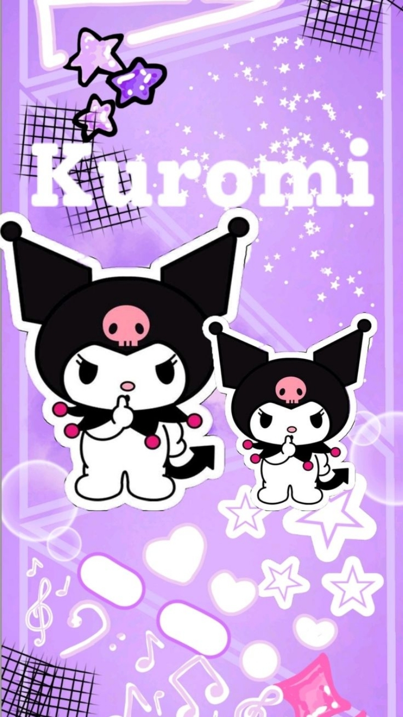 Hình ảnh điện thoại kuromi siêu đáng yêu