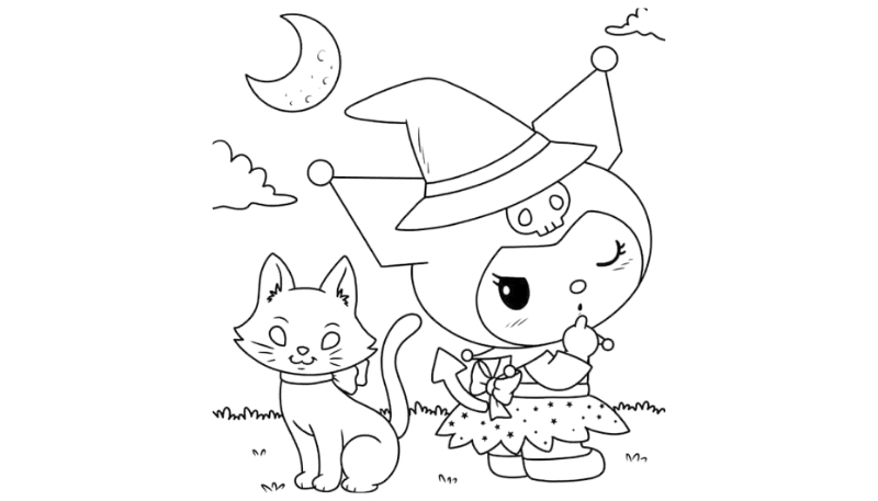 Hình kuromi không màu cực chill