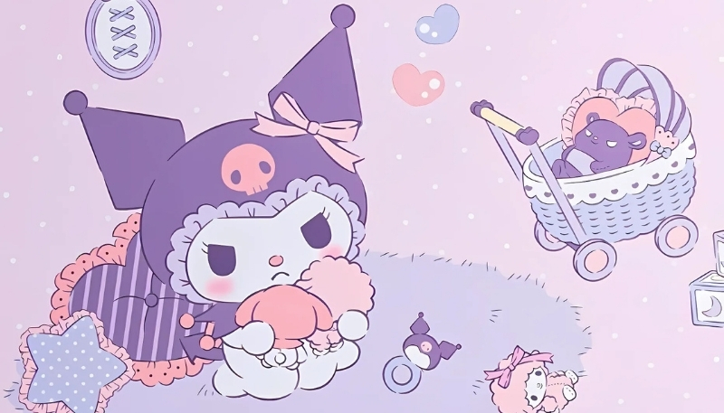 Hình nền kuromi màu tím
