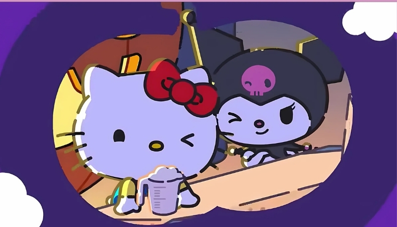 Tải nhanh ảnh kuromi và hello kitty chill