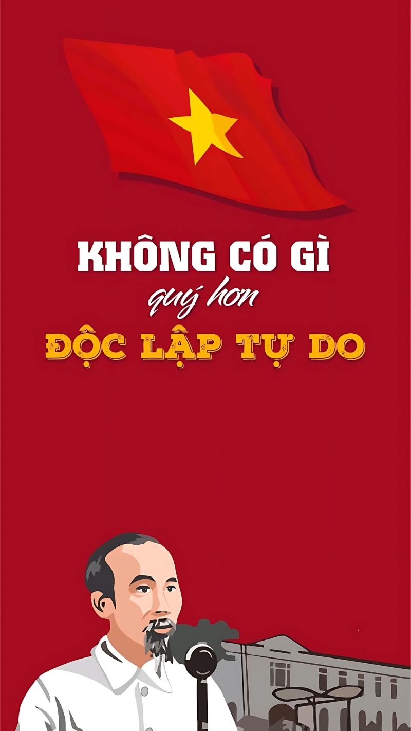 ảnh nền lá cờ việt nam bác hồ chú bộ đội ý nghĩa