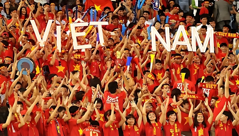 ảnh nền lá cờ việt nam sân vận động tự hào