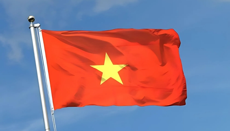 ảnh nền lá cờ việt nam tung bay hùng hồn