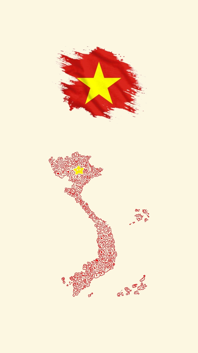 ảnh nền lá cờ việt nam và bản đồ tự hào