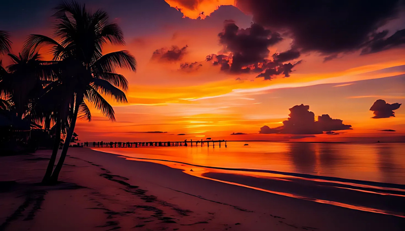 hình nền macOS Tahoe 26 bãi biển