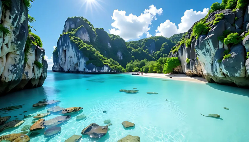 hình nền macOS Tahoe 26 bãi biển