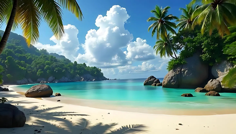 hình nền macOS Tahoe 26 bãi biển