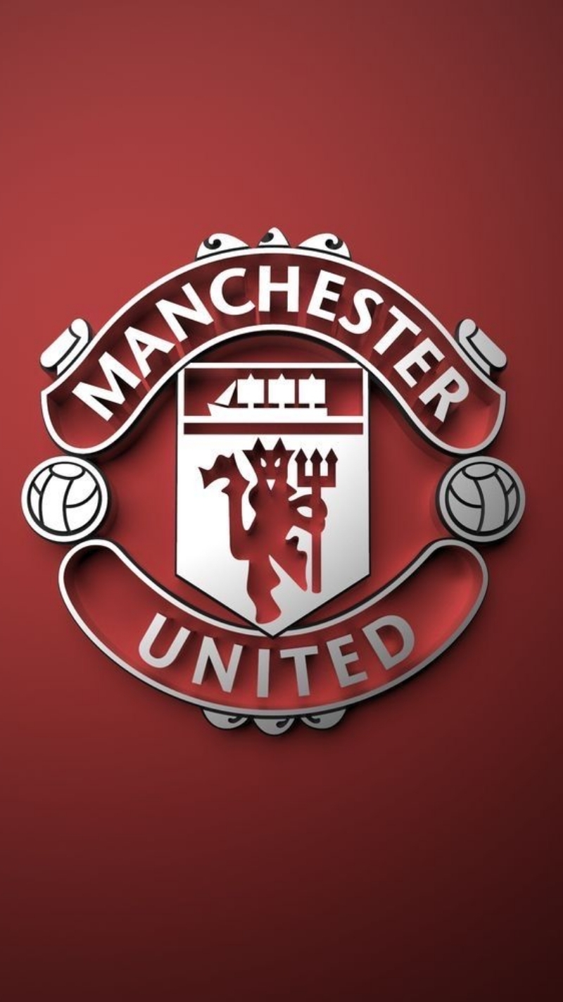 Hình nền logo Manchester United rực rỡ