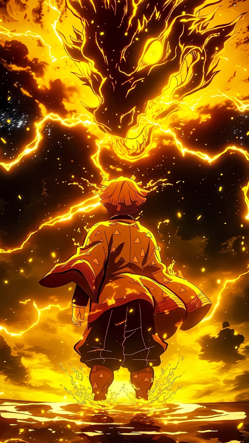 hình nền anime màu vàng
