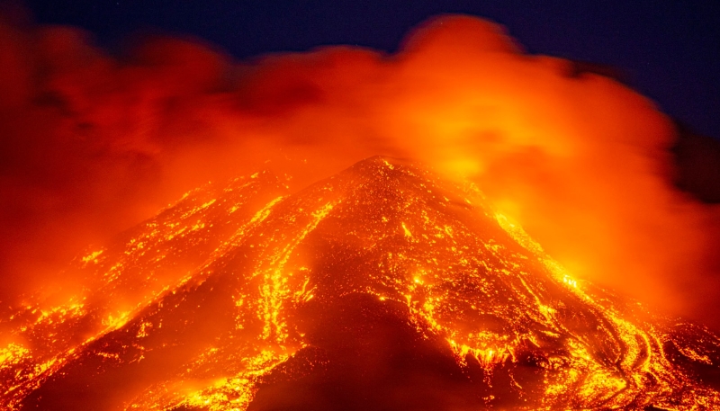 hình nền núi lửa