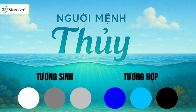 Hình nền may mắn mệnh Thủy nên có màu gì?