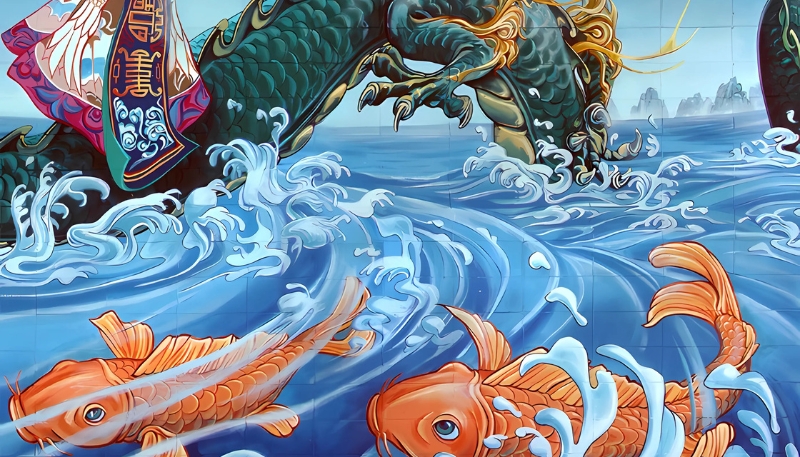 hình nền cá chép phong thủy