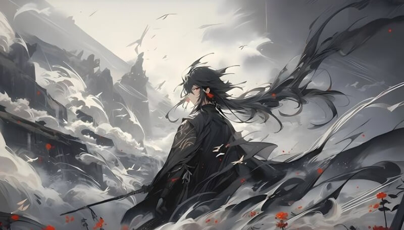 hình máy tính bảng anime kiếm sĩ siêu ngầu