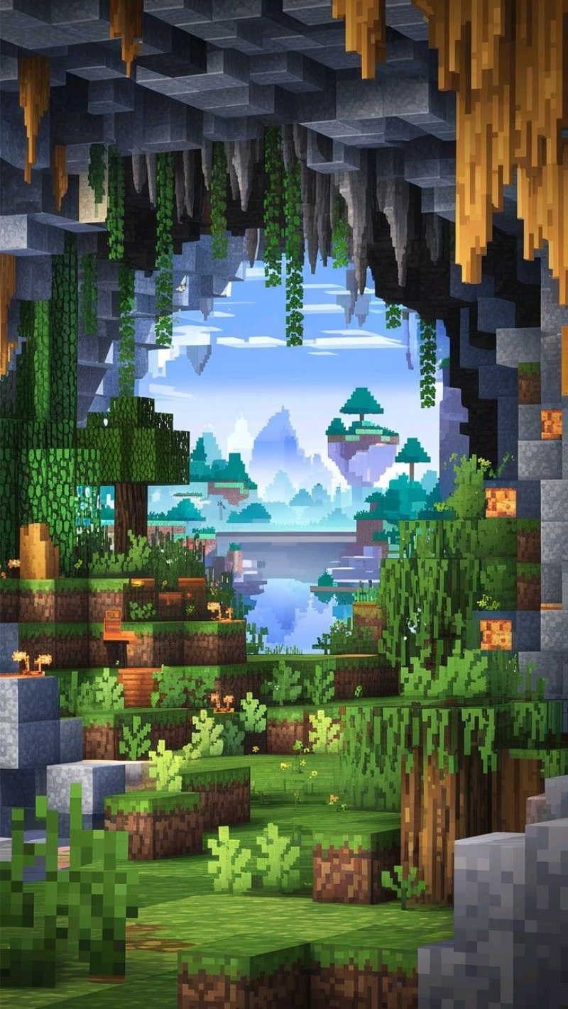 ảnh cảnh quan minecraft 4k cực đẹp chill