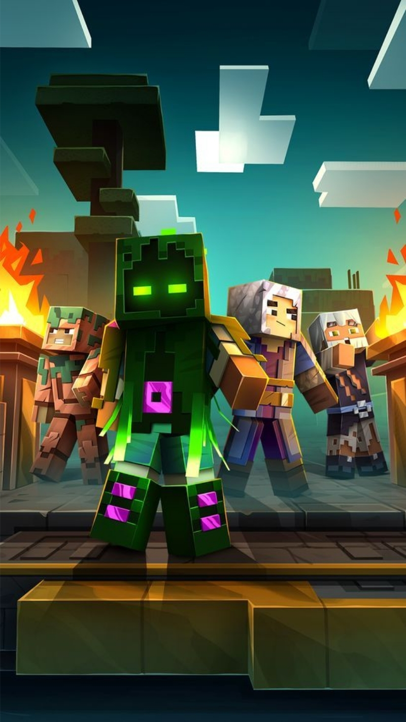 ảnh minecraft ngầu chuẩn bị chiến đấu