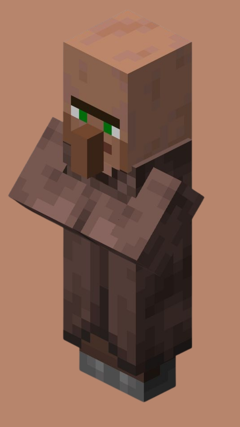 ảnh nhân vật dân làng minecraft cực chill