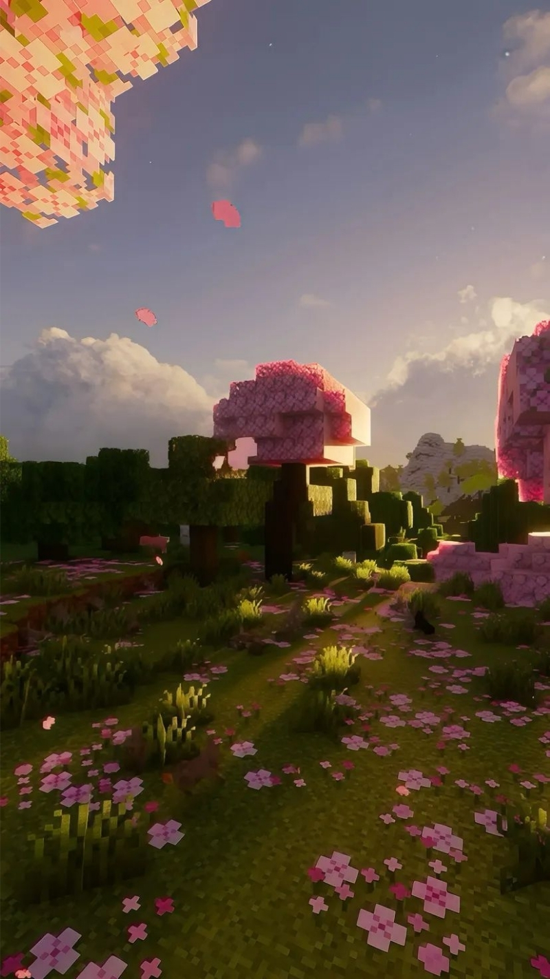 bộ sưu tập hình minecraft hoa chill 4k siêu rõ