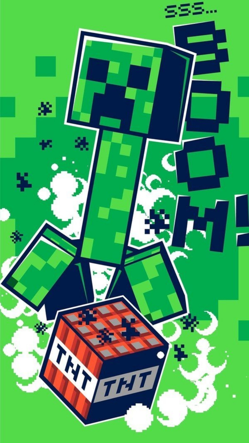 hình nền nhân vật creeper minecraft cực đẹp