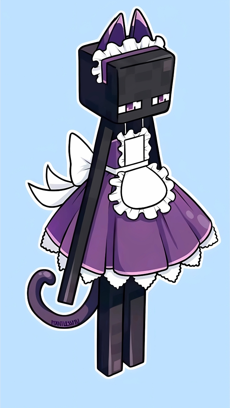 hình slenderman fanart minecraft cực cute