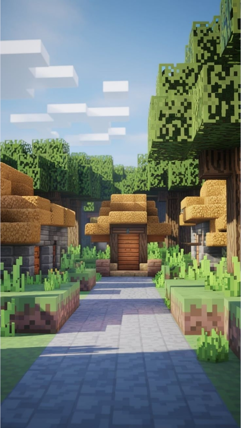 tải ngay ảnh minecraft chill buổi sáng 4k