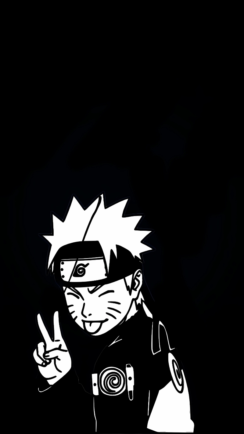 ảnh nền naruto trang đen 4k