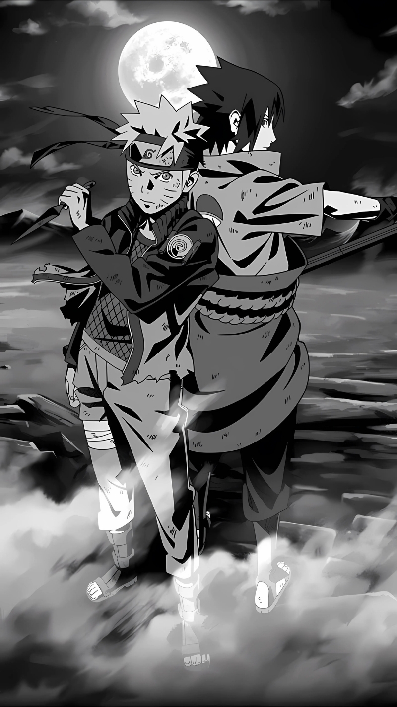 hình nền naruto đen trang