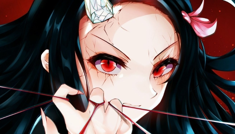 Wallpaper nezuko hóa quỷ full HD cho PC
