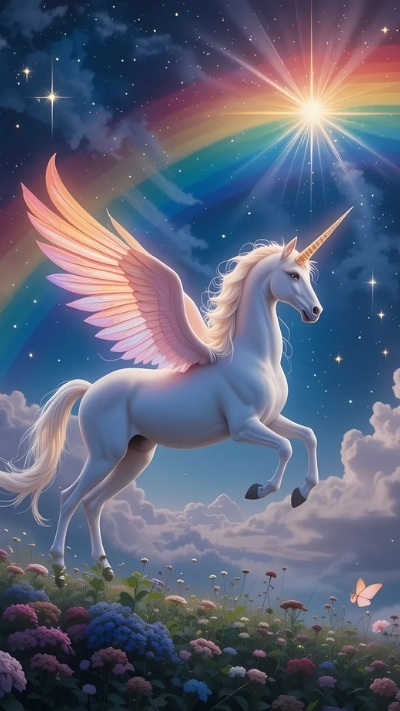 Ảnh nền ngựa 3D dễ thương cuốn hút cho máy