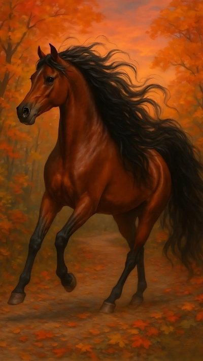 Ảnh nền ngựa 3D nâu nổi bật cho máy