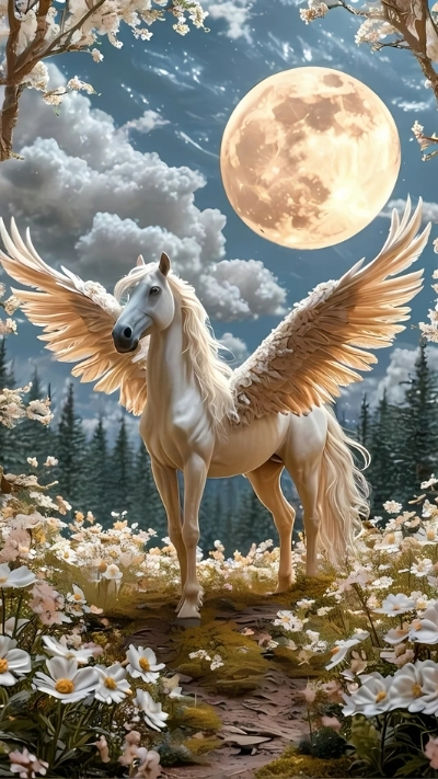 Ảnh ngựa 3D cute nổi bật cho di động