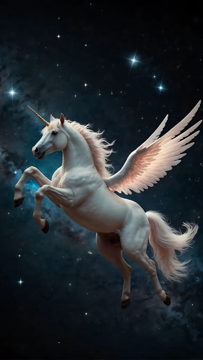 Ảnh ngựa 3D trắng ấn tượng cho di động