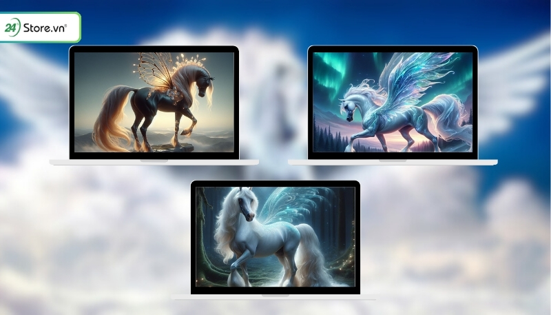 Hình nền ngựa đẹp 3D máy tính siêu nét