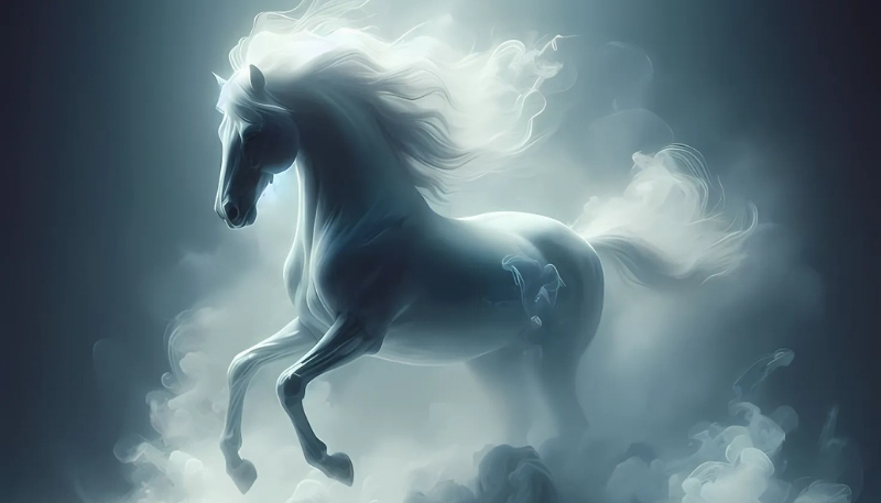 Hình ngựa 3D đẹp huyền ảo cho laptop
