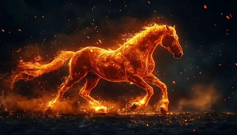 Hình ngựa 3D mạnh mẽ đẹp cho laptop