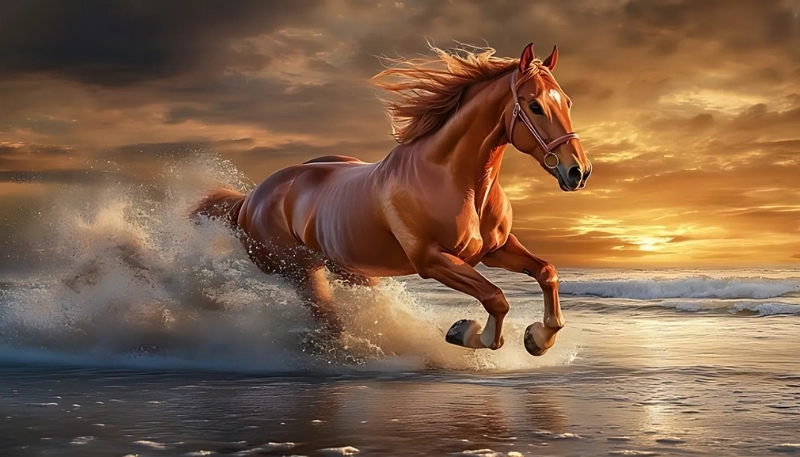 Hình ngựa 3D sống động độc đáo cho máy tính