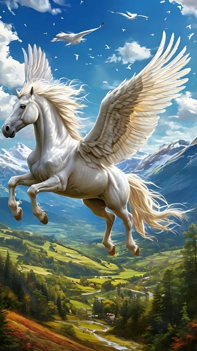 Nền ngựa 3D cute đẹp mắt cho điện thoại