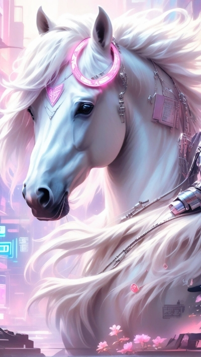 Nền ngựa 3D cute xinh xắn cho di động