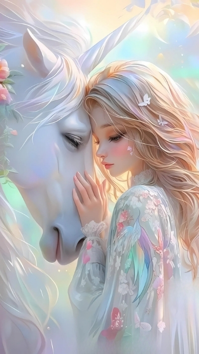 Nền ngựa 3D đáng yêu lung linh cho smartphone