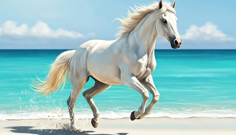 Nền ngựa 3D sống động đẹp mắt cho máy tính