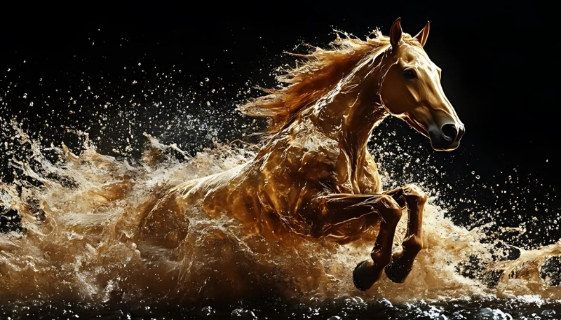 Nền ngựa 3D sống động quý phái cho laptop