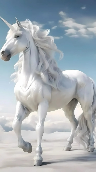 Nền ngựa 3D trắng quý phái cho máy