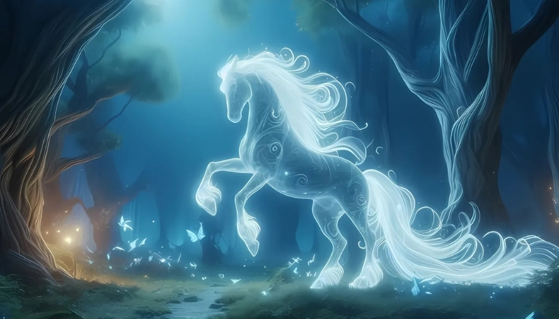 Nền ngựa 3D uy lực sang trọng cho máy tính