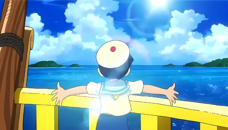 ảnh nền nobita biển khơi