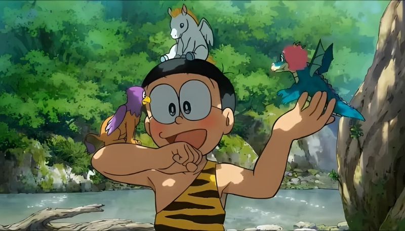 ảnh nền nobita rừng xanh