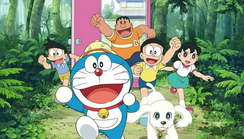 ảnh nền nobita và những người bạn hoàng hôn