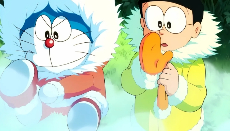 ảnh nền nobita và doraemon ấm áp