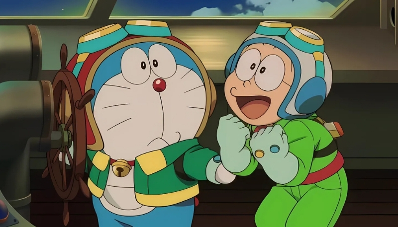 ảnh nền nobita và doraemon tinh nghịch